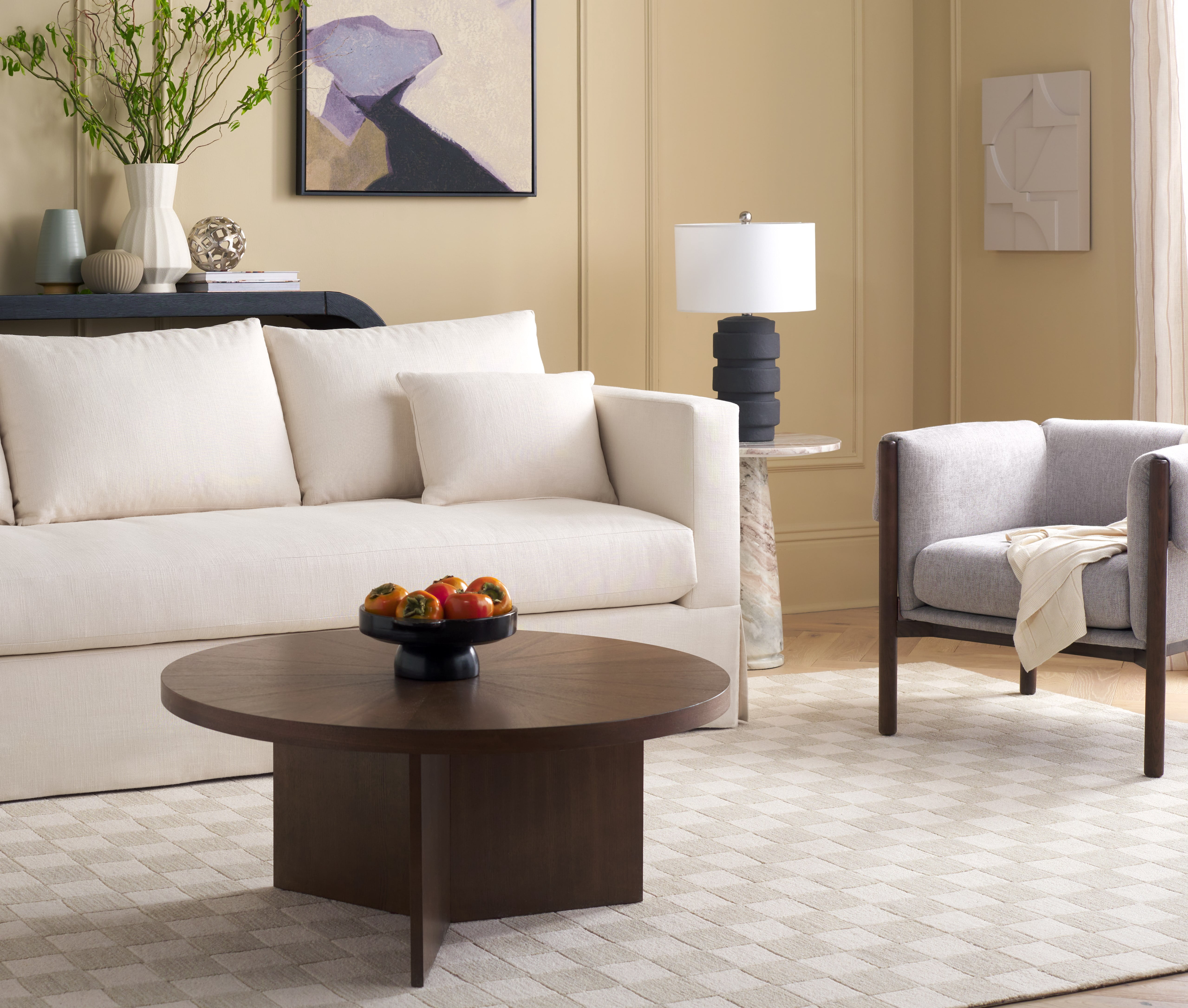 SAFAVIEH Martha Stewart Chelsea Checkered Area Rug, Beige/Ivory, 5' x 8'