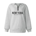 thumbnail image 4 of Women Sweatshirt Long Sleeve Sweatshirt for Women Half Zip Sweatshirt Light Gray Comfort Colors Crewneck Sweatshirt Cute Winter Outfits for Women Comfy Clothes, 4 of 4