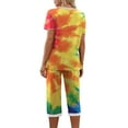 thumbnail image 5 of Prime Day Sales Today 2025!Viikei 2 Piece Womens Outfit Sets,Women-neck Short Sleeved Pajamas and Pants Set Casual Pajamas with Pockets Multicolor M, 5 of 7