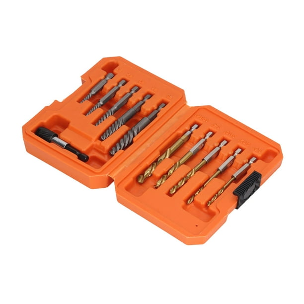 Extractor de tornillos, 11 piezas, herramienta manual para extraer tornillos dañados, herramienta de extracción de tornillos probada y confiable