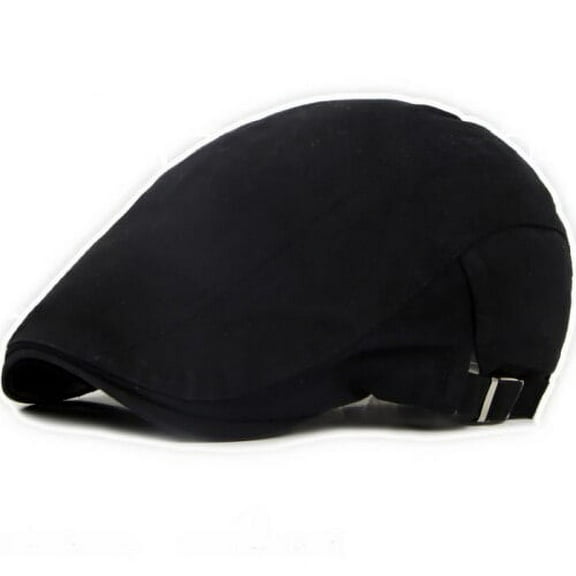 SikaFu Classic Mens Beret Cap Plain Cotton All Seasons Beret Hat Solid Color Gastby Cap Unisex Ivy Cap Vintage Cabbie Newsboy Cap