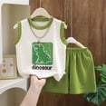 thumbnail image 2 of Toddler Boy T-shirts and Shorts 2 Pcs Cartoon Print Short Set Summer Clothes Outfit 6-12 Months 12-24 Months 2t 3t 4t 5t 6t 7t 8t 9t Children 6-12 Months, 2 of 4