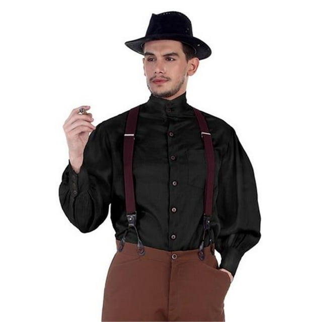 The Pirate Dressing C1292 Seigneur Chemise - Noir - Très Grand