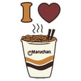 thumbnail image 2 of Women's Maruchan I Heart Cup of Noodles Graphic Tee White Medium, 2 of 4