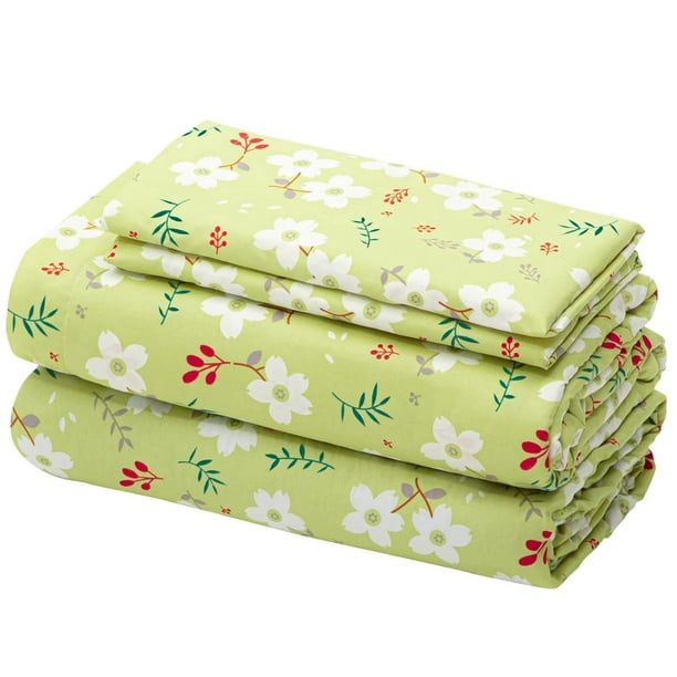 Alviria. Juego de sabanas completo de microfibra extra suave, faciles de lavar. Sabanas refrescantes tamaño Matrimonial. estampadas con colores firmes. Para colchones de hasta 3 Blancos Azteca NA