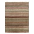 thumbnail image 1 of Black/Red Striped Handmade Wool Rug, 1 of 1