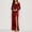 1#Wine, variant on BRGZLK Formal Dresses for Women Satin V Neck Sleeveless Cocktail Wedding Guest Maxi Dress Pleated High Waist Wrap Split Evening Gowns Brown XL