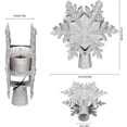 thumbnail image 2 of Adorno de árbol de Navidad iluminado, copo de nieve giratorio LED, adorno de árbol de nieve plateado con brillo 3D para decoraciones de árboles de Navidad Xemadio WRJM-383, 2 of 6