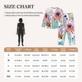 thumbnail image 4 of Honeii Cactus print Women's Pajama Sets Long Sleeve Button Down Sleepwear Nightwear Soft Pjs Lounge Sets-X-Large, 4 of 7