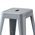 thumbnail image 5 of AC Pacific 24" Industrial Backless Metal Bar Stool, Silver, Set Of 2, 5 of 7