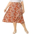 thumbnail image 1 of FalMidi AcampanaFloral Chic Dobladillo Con Volantes FalCruzaTalGrande PaMujer Rojo Naran3XL, 1 of 6