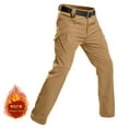 thumbnail image 5 of DPTALR Men's Winter Lined Cargo Pants Waterproof Windproof,Multi-Pocket & Insulated for Hiking & Skiing,Khaki,Size XXXL, 5 of 9