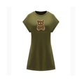 thumbnail image 1 of Vestido corto de verano para mujer, minivestido sencillo de manga corta para viajes, recuerdo para adolescentes M, 1 of 7
