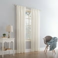 thumbnail image 3 of Mainstays Textured Solid Rod Pocket Curtain, Single Panel, Cream, 38"W x 84"L, 3 of 6