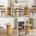 thumbnail image 5 of WIILAYOK 35.4" Modern Round Dining Table, Wood Kitchen Table for 2 to 3, Pedestal Circle Dining Table for Cafe, Kitchen, Dining Room, 5 of 7