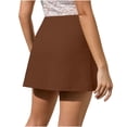 thumbnail image 4 of Kilaqueen Women's Wrap Skort with Tie Waist, High Waisted A Line Mini Skirt Shorts for Golf, Tennis, Travel, Parties and Casual Summer Outfits, 4 of 6