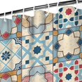 thumbnail image 3 of Multicolor Ethnic Geometric Patchwork Pattern Shower Curtain 72"x72" ,Bathroom Decorative Shower Curtains Set with 12 Hooks,Modern Waterproof Washable Shower Curtain, 3 of 6