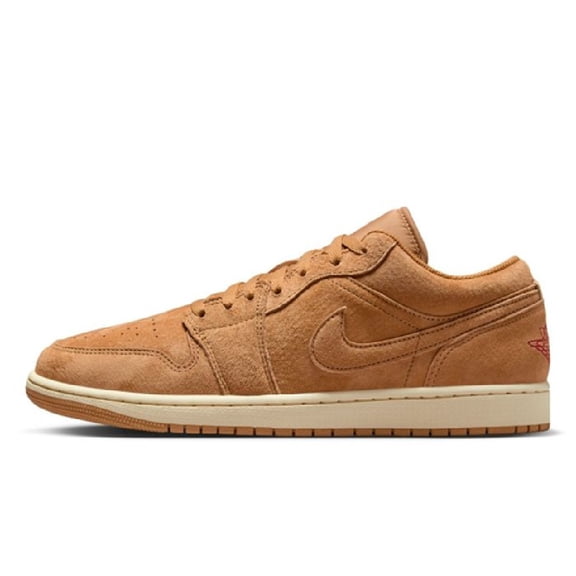 Men's Jordan 1 Low SE Flax/Flax-Varsity Red-Muslin (HV4089 200) - 11.5