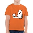 thumbnail image 5 of Staki Toddler Girl Halloween Halloween Shirts Toddler Girls Tshirts Kids Halloween Graphic Short Sleeve Tops(Orange,10-11 Years), 5 of 5