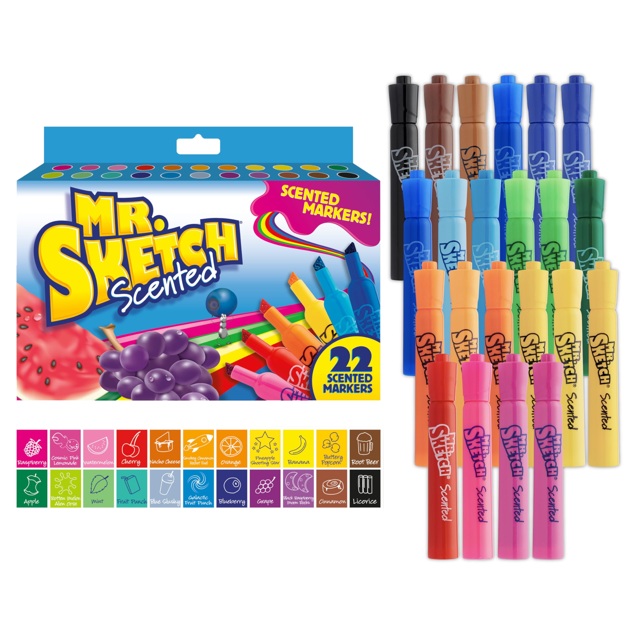 MisaBLカラー120g100本セット Mr. Sketch Kids' Scented Bold Markers with Thick Broad Chisel Tip