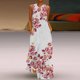 thumbnail image 2 of Gibobby Vestidos Casuales para Mujer Vestido maxi floral sin mangas con cuello en V de verano para mujer(Rojo,M), 2 of 5
