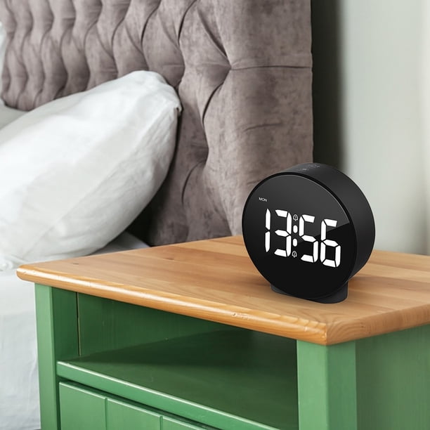 Reloj despertador digital con 5 modos, despertador inteligente, repetición de 5 minutos para adolescentes, niñas y adultos