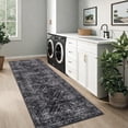 thumbnail image 4 of Gaderth 2x6 Kitchen Runner Rug, Non Slip Washable Rug for Bedroom, Modern Geometric Distressed Diamond Farmhouse Carpet, Low Pile Soft Stain Resistant Floor Rug for Office Nursery, 4 of 10
