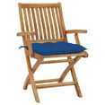 thumbnail image 2 of vidaXL Folding Patio Chairs with Cushions 6 pcs Solid Teak Wood, 2 of 12