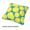 4 Pack Throw Pillow Covers cartoon Lemon green Breathable Pillow