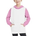 thumbnail image 3 of FAIWAD Girls Hoodies Sweatshirt with Pockets Long Sleeve Color Block Pullover Kids Casual Sport School Clothes 4-14 Years, 3 of 5