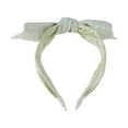 thumbnail image 4 of Unique Bargains 1 Pc Exquisite Pearl Rose Jacquard Bow Headband Green, 4 of 6