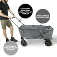 thumbnail image 2 of Zenithen Jumbo Folding Portable Wagon with X-Large All Terrain Wheels, Grey, 2 of 5