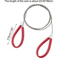 thumbnail image 2 of HUGFEGWE 4 Pcs PVC Pipe Cable Saw Stainless Steel Wire Saw Portable String Rope Saw Survival Wire Saw for Hiking Camping Hunting, Red & Black, 23.62 Inch UA824-12947, 2 of 5