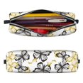 thumbnail image 2 of Yiaed Golden Glitter Butterflies Print Leather Pencil Case - Leather Pen Pencil Holder - Elegant & Practical Pencil Pouch for Work & Office, 2 of 7