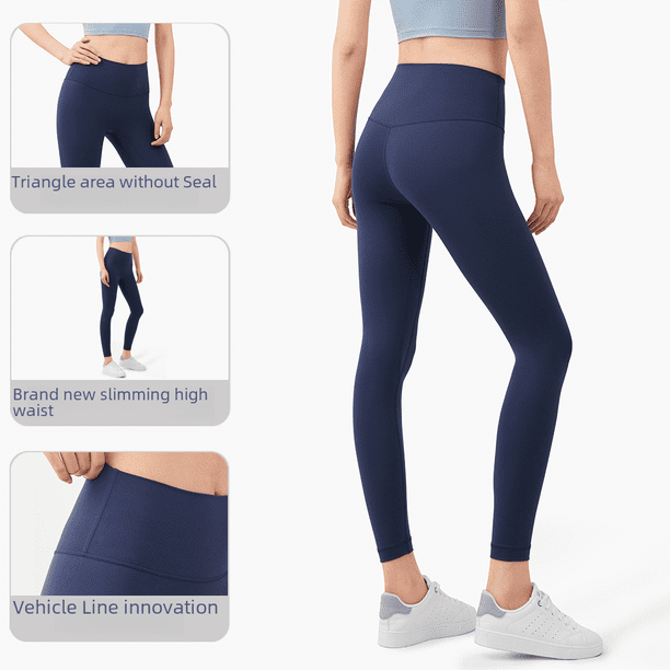 Pantalones de yoga SS Naked Sense No Embarrassment Line para mujer, pantalones ajustados adelgazantes de cintura alta, para correr en Europa y América