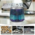 thumbnail image 6 of Yayeee Ashtray with Lid for Cigarette Smokeless Stainless Steel Home Ash Holder, Purple Moonlight Forest, 6 of 7