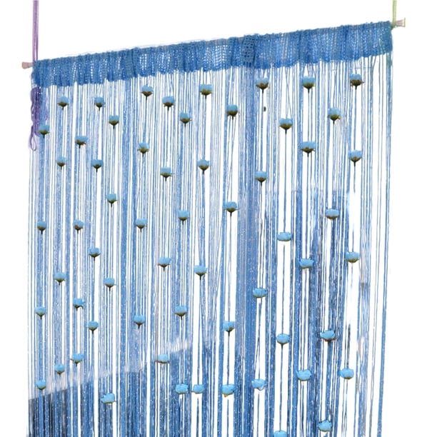 Bewildely Transforme su espacio con una cortina de hilo con rosas. Mosquiteras para puertas que mantienen alejadas a las moscas. Cortina Decoración del hogar do 1x2 m