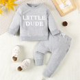 thumbnail image 2 of Gerichy Toddler Baby Boy Clothes Fall Winter Outfit, Baby Boys Outfit 2PCS Children's Home Wear Baby's Clothing Fall Winter Clothing Set Long Sleeve Round Neck Tops Long Pants 2-Piece Outfits, 2 of 6