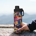 thumbnail image 7 of Logiee Colorful Gecko Jungle Art Print Water Bottle,18oz Sports Insulated Kettle for Cycling Gym Basketball Outdoor, Suitable as a Present, 7 of 7