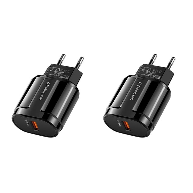 Inteprter Cargador de teléfono Multipropósito multicolor Compatibilidad amplia Adaptador de 18 W Cabezal de carga Accesorios de viaje Enchufe negro de EE. UU. 3 2Conjunto