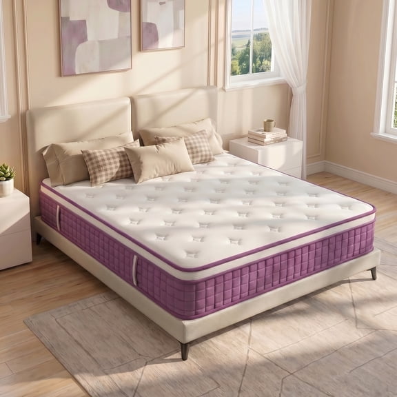 Sailvan Queen Mattress in a Box, 12 inch Queen Size Spring Mattress with Memory Foam, Medium Firm