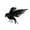 A, variant on Realistic Black Crow Figurine with Natural Feathers Halloween Bird Statues Plastic Desktop Ornament for Garden Party Haunted House Spooky Festive Atmosphere Decoration