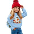 thumbnail image 4 of Girls Halloween Graphic Sweatshirt Kids Casual Crewneck Pullover Long Sleeve Printed Fall Sweatshirt for Toddler and Youth, 4 of 6