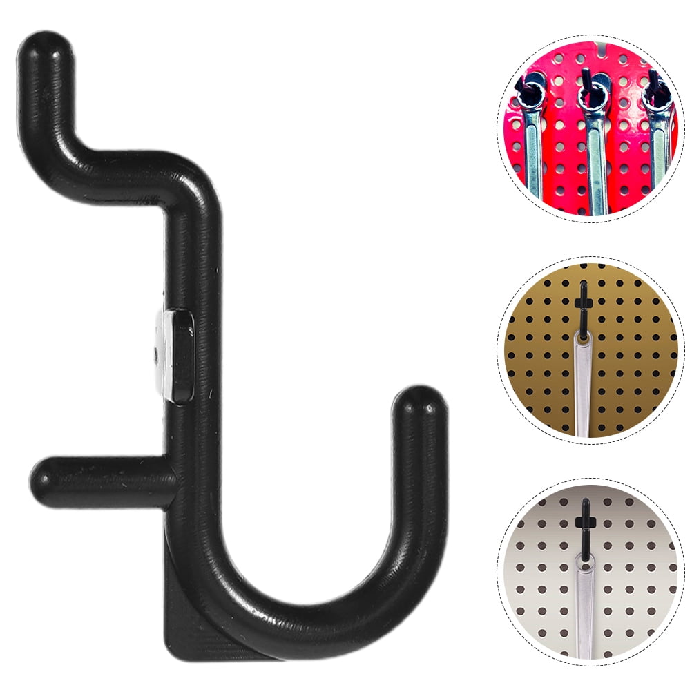 Jucoan 200-Pack J-Shape Plastic Pegboard Hooks - Anti-Rust Organizer For Garage & Craft Rooms