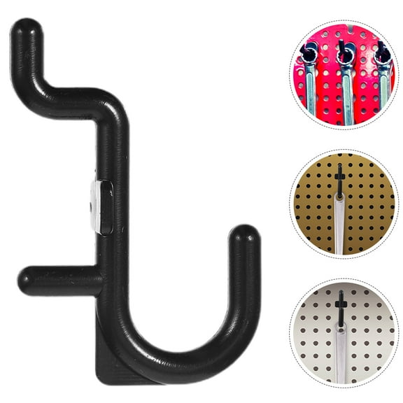 WHAMVOX 100pcs Pegboard Hooks for Garage Organization Heavy Duty J Hooks for Hanging Tools Black Peg Board Accessories for Wall Storage Black