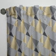 thumbnail image 3 of Designart 'Retro Luxury Waves In Blue and Gold VI' Mid-Century Modern Curtain Panel, 3 of 5