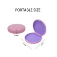 thumbnail image 3 of Retainer Case,Cute Slim Aligner Case Compatible with Invisalign,Customized Magnetic Closure Orthodontic Retainer Box (1PC Pink Purple + 1PC Black Cyan), 3 of 6