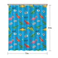 thumbnail image 5 of Blue Cartoon Dinosaurs WordsHearts Pattern Shower Curtain 72"x84" ,Bathroom Decorative Shower Curtains Set with 12 Hooks,Modern Waterproof Washable Shower Curtain, 5 of 6
