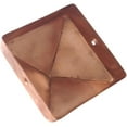 thumbnail image 3 of 4x4 Copper Pyramid Post Caps (4-Pack) - Extended Lip - Solid Copper - Will Patina Naturally (3-1/2" x 3-1/2") (4, 4x4), 3 of 9