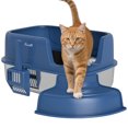 thumbnail image 1 of PawHut Stainless Steel Cat Litter Box, High Sided Cat Litter Box with Scoop, 1 of 10